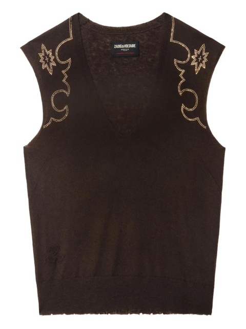 Zadig&Voltaire embellished sleeveless top - Brown - zdjęcie produktu nr 1