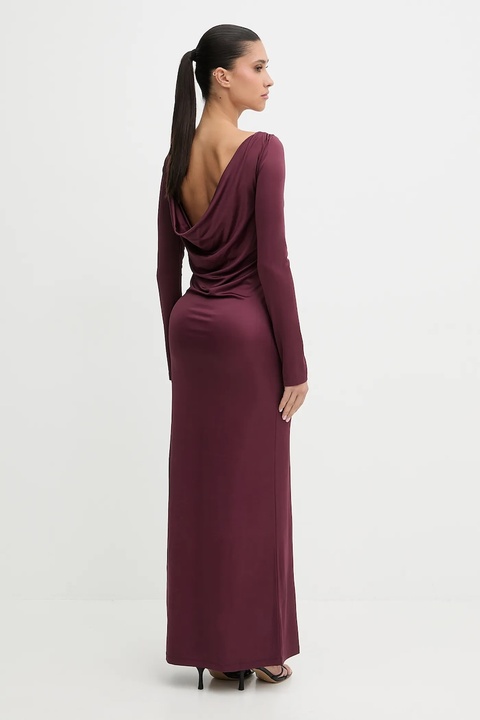 HUGO sukienka kolor fioletowy maxi dopasowana 50550740 - zdjęcie produktu nr 2