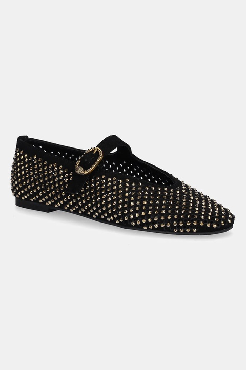 Kurt Geiger London baleriny zamszowe Mayfair Ballet Flat kolor czarny 2656309209 - zdjęcie produktu nr 1