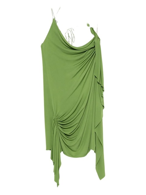 Christopher Esber ruched asymmetric dress - Green - zdjęcie produktu nr 1