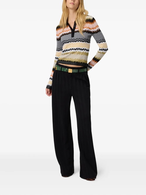 Missoni chevron-pattern polo neck top - Multicolour - zdjęcie produktu nr 1