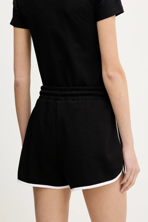 Karl Lagerfeld Jeans szorty bawełniane damskie kolor czarny gładkie high waist A2W10095 - zdjęcie produktu nr 1