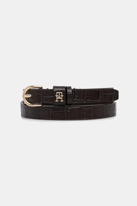 Tommy Hilfiger pasek skórzany damski kolor brązowy AW0AW17758 - zdjęcie produktu nr 1
