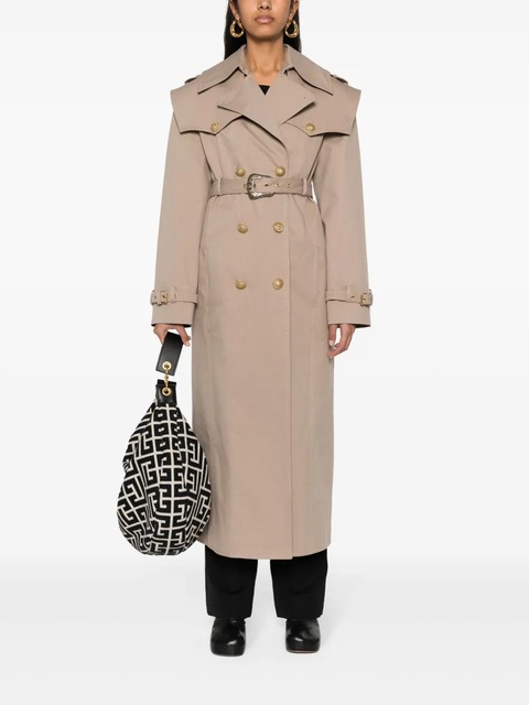 Balmain double-breasted twill maxi coat - Neutrals - zdjęcie produktu nr 2