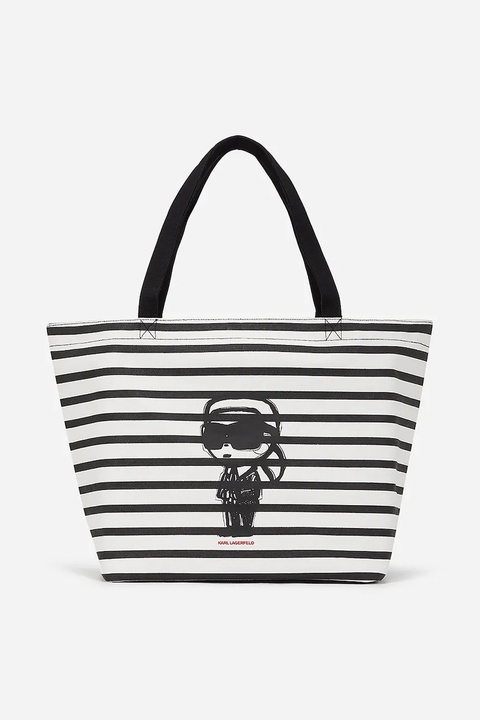 Karl Lagerfeld torebka bawełniana kolor czarny A2W50001 - zdjęcie produktu nr 1