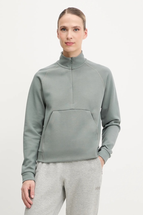 Helly Hansen bluza outdoorowa TECH SWEAT damska kolor zielony gładka 34501 - zdjęcie produktu nr 1