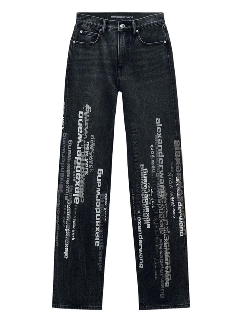 Alexander Wang EZ logo-print jeans - Black - zdjęcie produktu nr 1