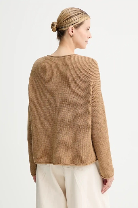 Marc O'Polo sweter bawełniany damski kolor beżowy 508605960171 - zdjęcie produktu nr 2