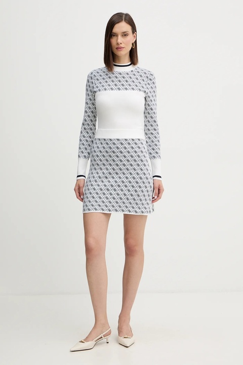 Guess sweter z dodatkiem wełny AUBREY damski kolor beżowy z półgolfem W5BR24 Z3JD2 - zdjęcie produktu nr 2