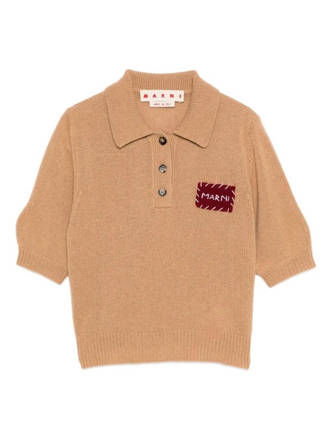 Marni patch-pocket polo-neck top - Neutrals - zdjęcie produktu nr 1