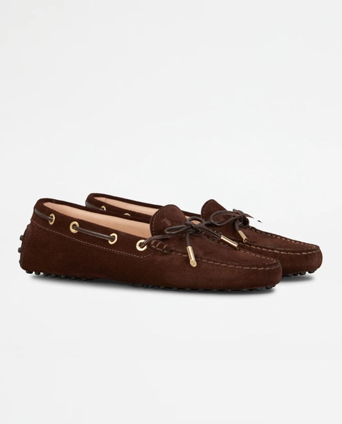 TOD'S - Brązowe mokasyny Gommino Driving - zdjęcie produktu nr 1