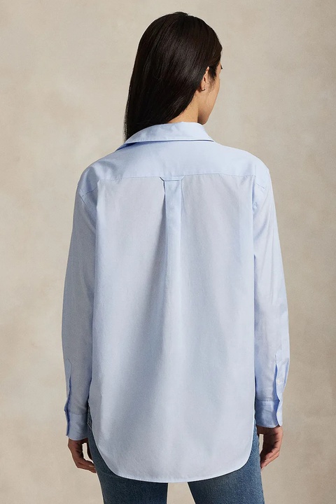 Polo Ralph Lauren koszula bawełniana Long Sleeve Light Shirt damska kolor niebieski relaxed z kołnierzykiem klasycznym 211968220 - zdjęcie produktu nr 2