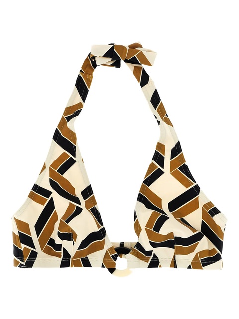 ERES geometric-print halterneck bikini top - Neutrals - zdjęcie produktu nr 1