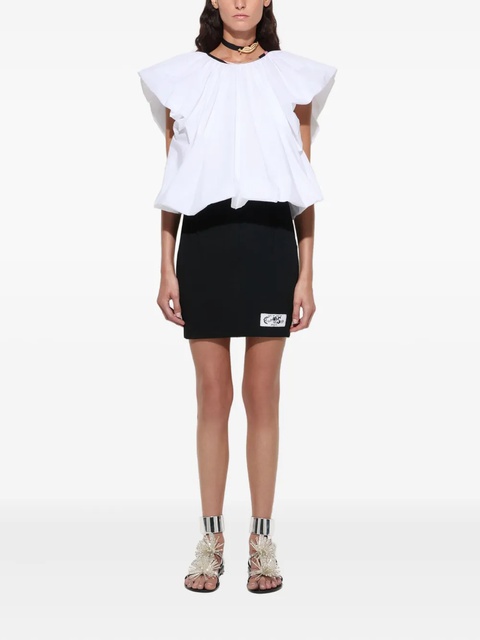 PUCCI label-embellished ribbed mini skirt - Black - zdjęcie produktu nr 1