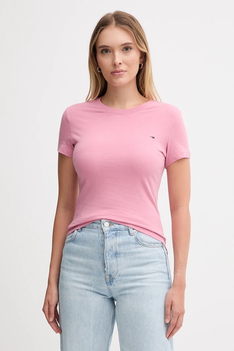 Tommy Jeans t-shirt bawełniany 2-pack damski kolor różowy DW0DW21366 - zdjęcie produktu nr 2
