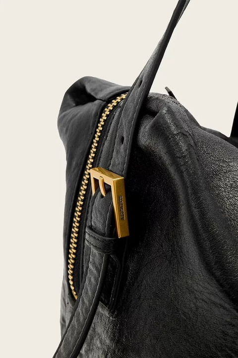 AllSaints torebka skórzana kolor czarny W512XD - zdjęcie produktu nr 2