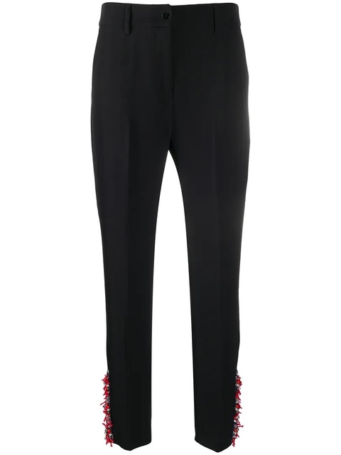 Blumarine high-waisted embellished trousers - Black - zdjęcie produktu nr 1
