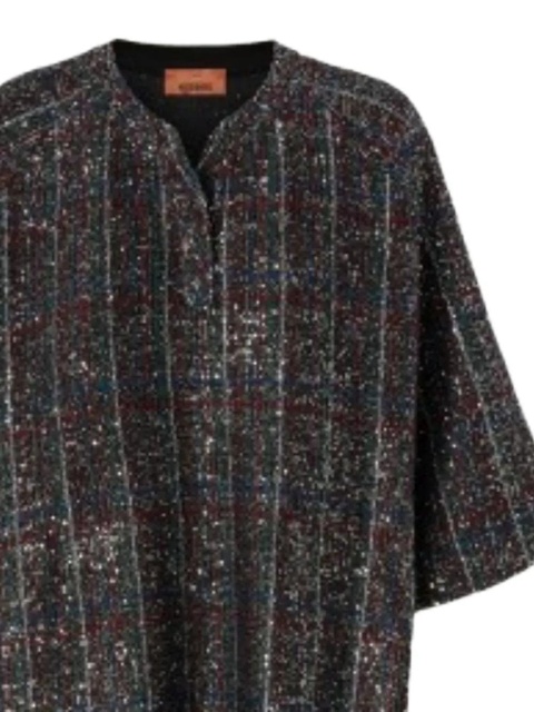 Missoni V-neck sequin embroidered mini dress - Black - zdjęcie produktu nr 2