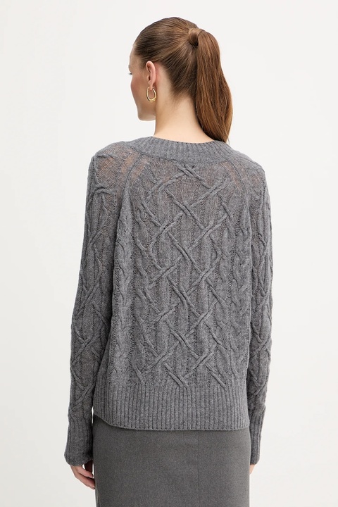 Ermanno Scervino LIFE sweter wełniany damski kolor szary lekki D474M501DGE - zdjęcie produktu nr 2