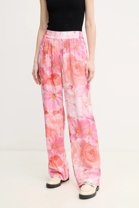 Marc Aurel spodnie damskie kolor różowy proste high waist 1827-1001-93395 - zdjęcie produktu nr 1