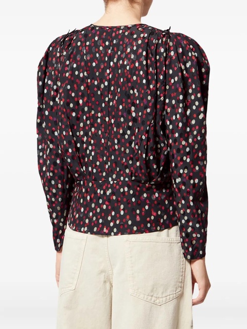 ISABEL MARANT Zarga polka-dot blouse - Black - zdjęcie produktu nr 1