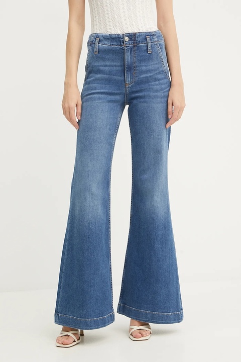 BOSS jeansy z domieszką jedwabiu damskie high waist 50542553 - zdjęcie produktu nr 1