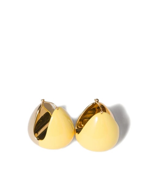Miu Miu two-tone hoop earrings - Yellow - zdjęcie produktu nr 1