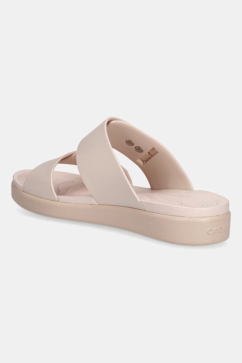 Crocs klapki Brooklyn Buckle Low damskie kolor różowy na platformie 211215 - zdjęcie produktu nr 2