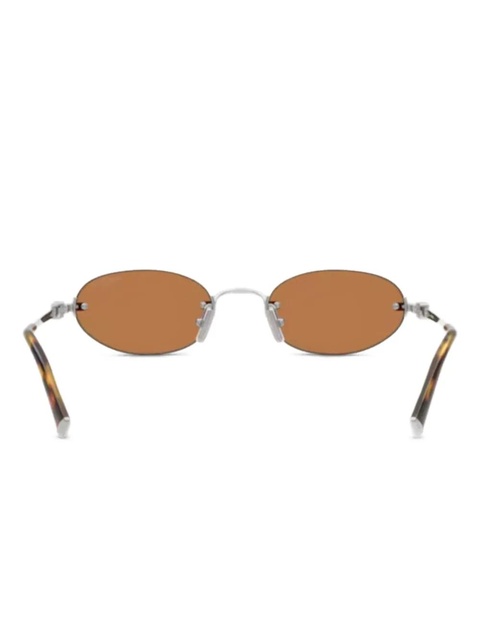 Miu Miu Eyewear oval-frame sunglasses - Silver - zdjęcie produktu nr 2