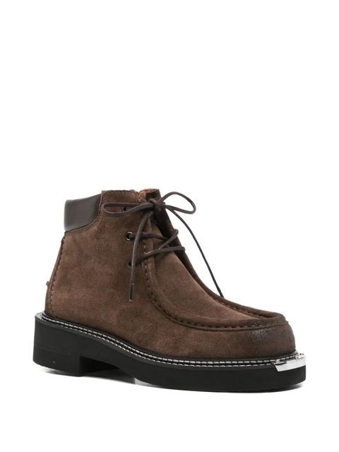 SANDRO 45mm lace-up suede boots - Brown - zdjęcie produktu nr 1