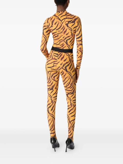 Marine Serre tiger-print turtleneck top - Orange - zdjęcie produktu nr 2