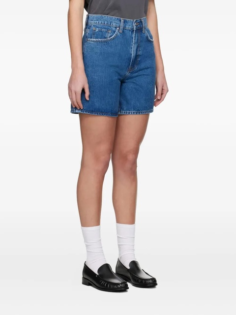 ANINE BING cotton denim shorts - Blue - zdjęcie produktu nr 1