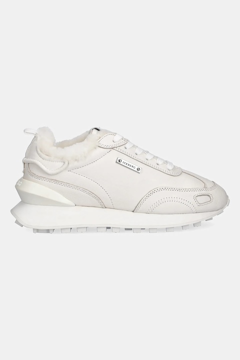 Iceberg sneakersy skórzane Loop damskie kolor beżowy ID232005 - zdjęcie produktu nr 2