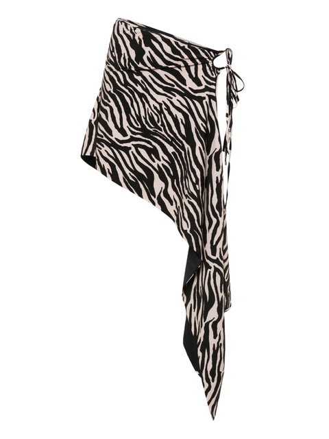 The Attico zebra-print beach skirt - Black - zdjęcie produktu nr 1