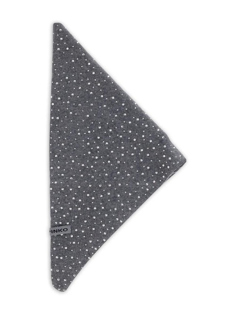 PINKO crystal-embellished knitted scarf - Grey - zdjęcie produktu nr 1