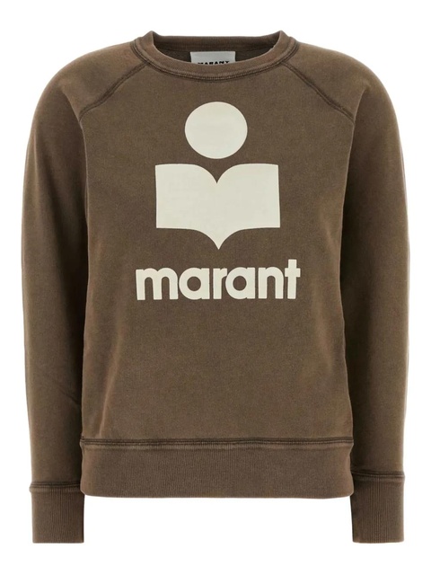 MARANT ÉTOILE logo-embroidered cotton sweatshirt - Brown - zdjęcie produktu nr 1