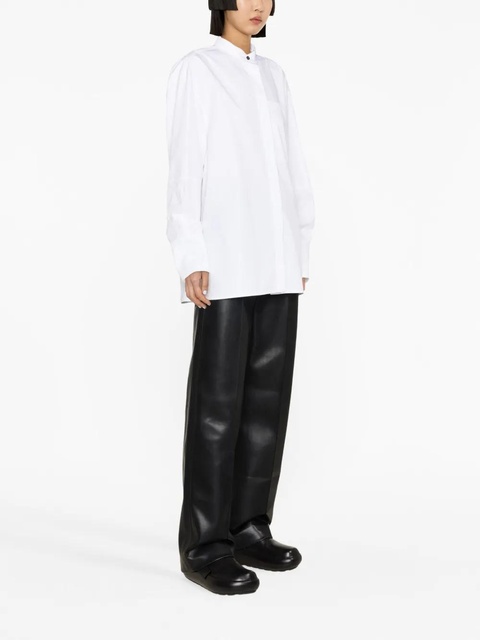 Jil Sander band-collar cotton shirt - White - zdjęcie produktu nr 2