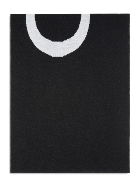 PINKO logo-detail wool scarf - Black - zdjęcie produktu nr 1