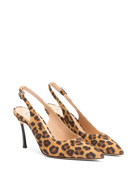 Casadei leopard-print slingback pumps - Brown - zdjęcie produktu nr 1