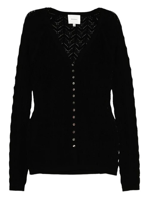 Reformation Sutton cardigan - Black - zdjęcie produktu nr 2