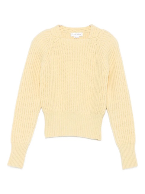 Victoria Beckham ribbed raglan-sleeve sweater - Yellow - zdjęcie produktu nr 1