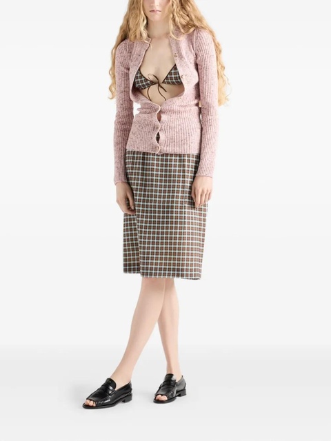 Prada rib-knit cardigan - Pink - zdjęcie produktu nr 2