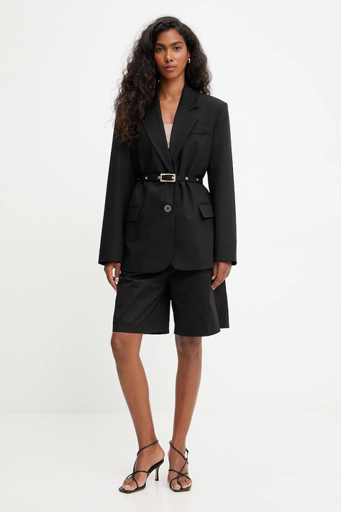 Answear.LAB szorty damskie kolor czarny gładkie high waist - zdjęcie produktu nr 2