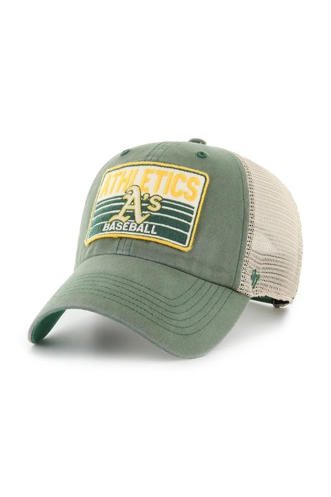 47 brand czapka z daszkiem MLB Oakland Athletics Four Stroke kolor zielony B-FRSTK18BXP-BTB - zdjęcie produktu nr 1