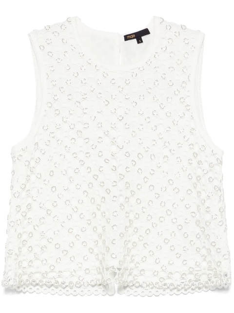 Maje bead-embellished top - White - zdjęcie produktu nr 1
