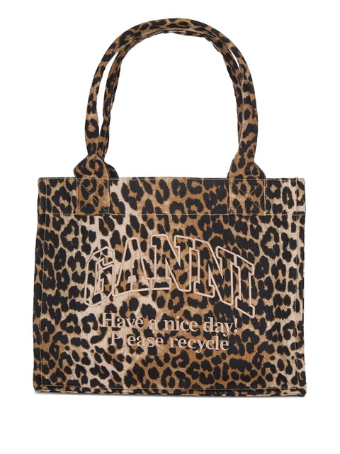 GANNI leopard-print tote bag - Brown - zdjęcie produktu nr 1