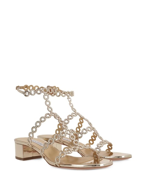 Aquazzura 35mm Infinity Chain sandals - Gold - zdjęcie produktu nr 2