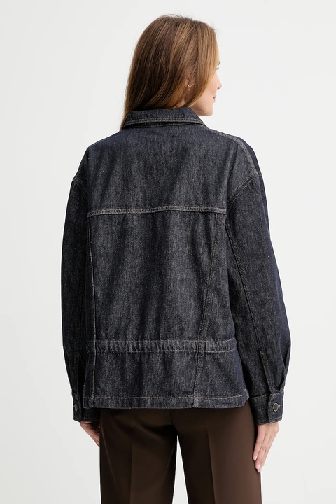 AllSaints kurtka jeansowa bawełniana DENBY kolor granatowy przejściowa W100PD - zdjęcie produktu nr 1