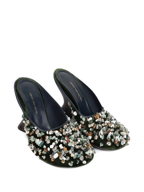 DRIES VAN NOTEN 90mm embellished mules - Black - zdjęcie produktu nr 2