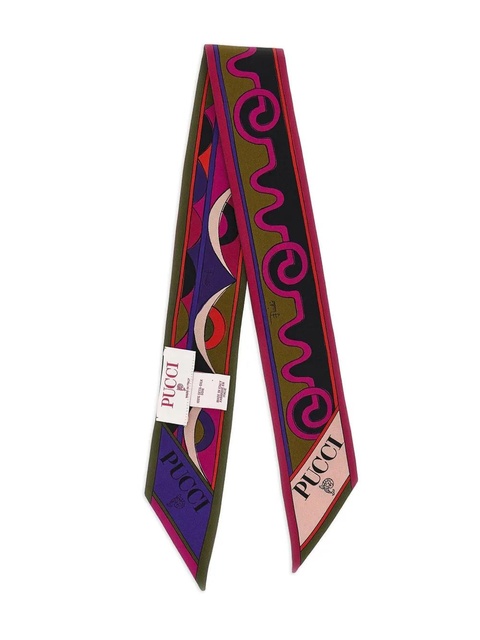 PUCCI patterned silk bandeau scarf - Green - zdjęcie produktu nr 1